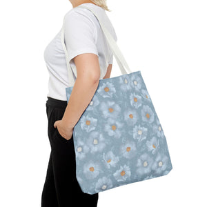 Rose Tote Bag in Blue