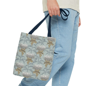 Bee Balm Tote Bag in Aqua