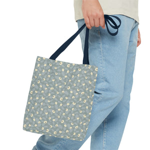 Rose Rugosa Tote Bag in Aqua