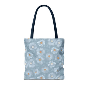 Rose Tote Bag in Blue