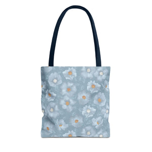 Rose Tote Bag in Blue