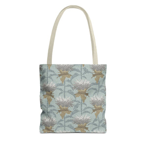 Bee Balm Tote Bag in Aqua