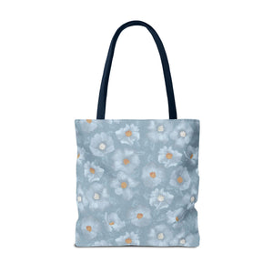 Rose Tote Bag in Blue