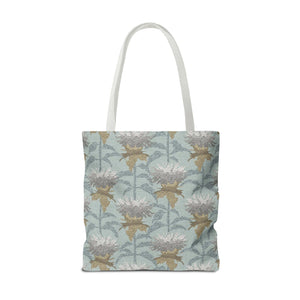 Bee Balm Tote Bag in Aqua