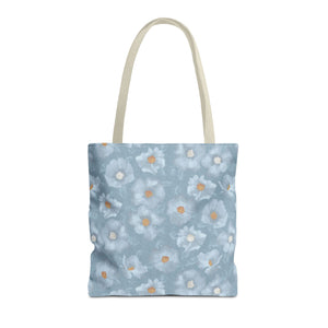 Rose Tote Bag in Blue