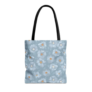Rose Tote Bag in Blue