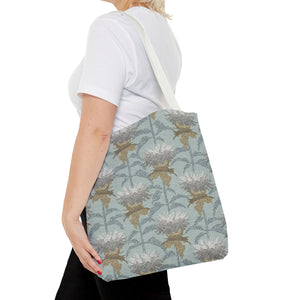 Bee Balm Tote Bag in Aqua