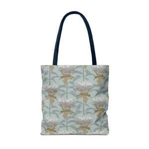 Bee Balm Tote Bag in Aqua