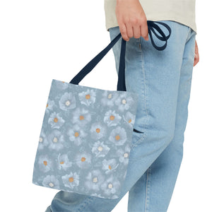 Rose Tote Bag in Blue