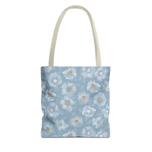 Rose Tote Bag in Blue