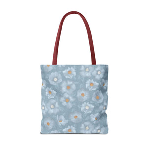 Rose Tote Bag in Blue