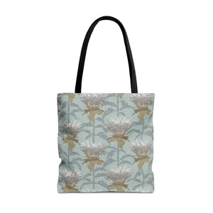 Bee Balm Tote Bag in Aqua