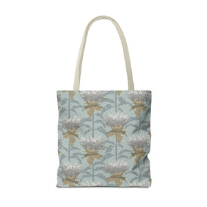 Bee Balm Tote Bag in Aqua