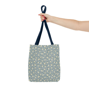 Rose Rugosa Tote Bag in Aqua