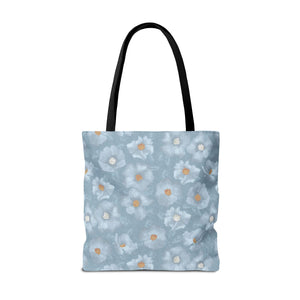 Rose Tote Bag in Blue