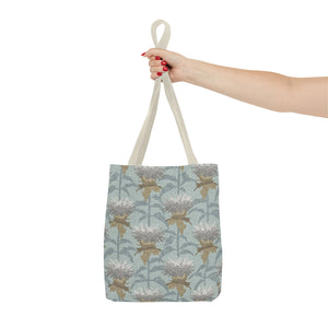 Bee Balm Tote Bag in Aqua