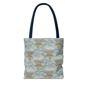 Bee Balm Tote Bag in Aqua