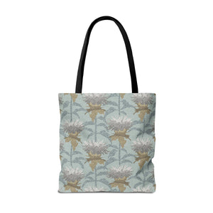 Bee Balm Tote Bag in Aqua