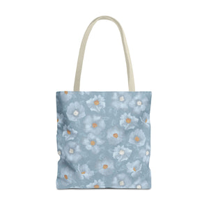 Rose Tote Bag in Blue