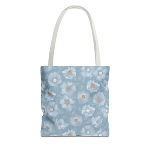 Rose Tote Bag in Blue