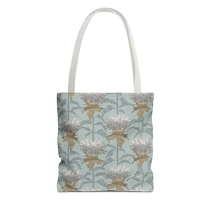 Bee Balm Tote Bag in Aqua