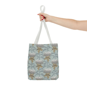 Bee Balm Tote Bag in Aqua
