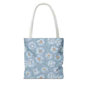 Rose Tote Bag in Blue