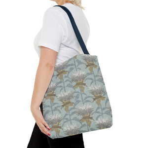 Bee Balm Tote Bag in Aqua
