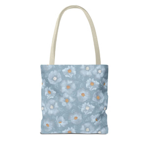 Rose Tote Bag in Blue