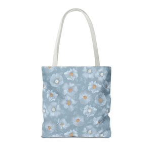 Rose Tote Bag in Blue