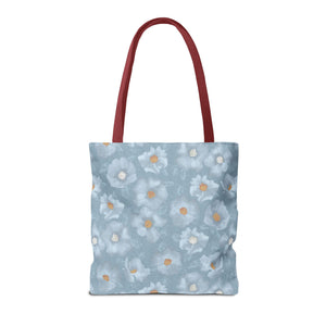 Rose Tote Bag in Blue