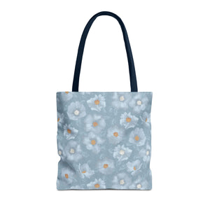 Rose Tote Bag in Blue