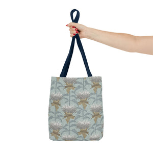 Bee Balm Tote Bag in Aqua