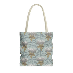 Bee Balm Tote Bag in Aqua