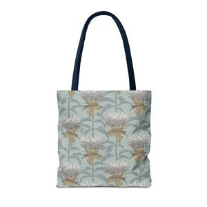 Bee Balm Tote Bag in Aqua