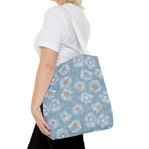 Rose Tote Bag in Blue