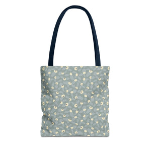 Rose Rugosa Tote Bag in Aqua