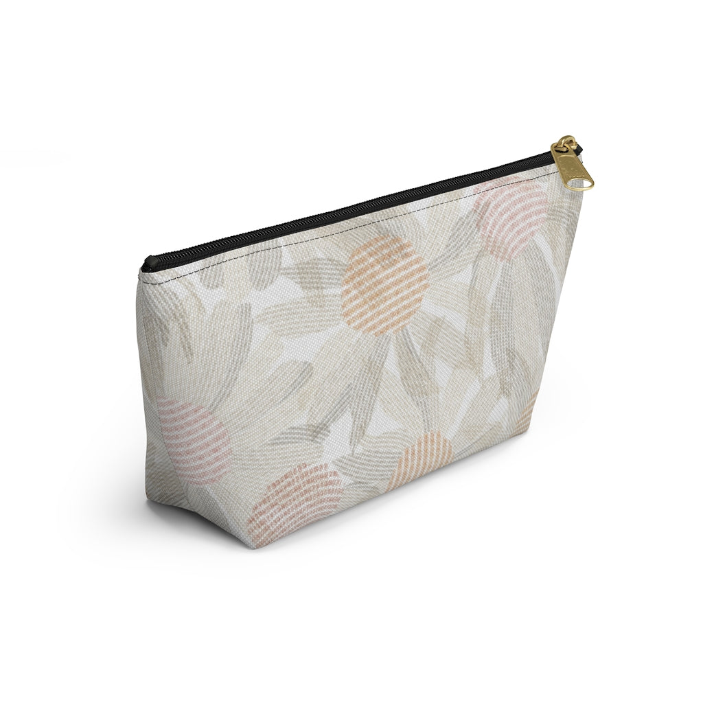 Daisy Chain Code Accessory Pouch w T-bottom in Brown