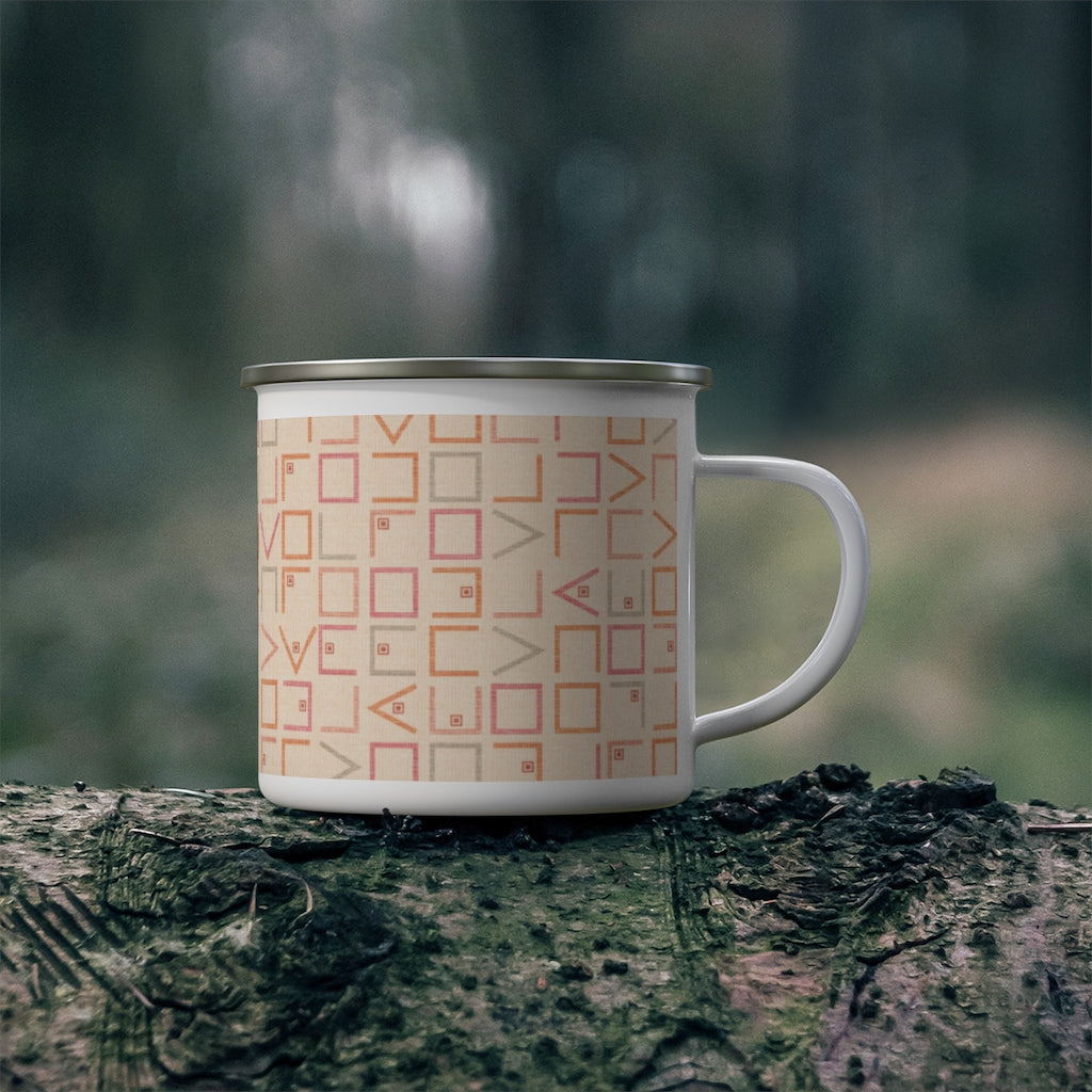 Encode Code Enamel Mug in Pink