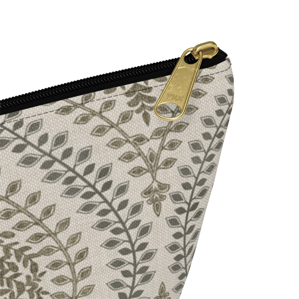 Mumbai Lace Accessory Pouch w T-bottom in Brown
