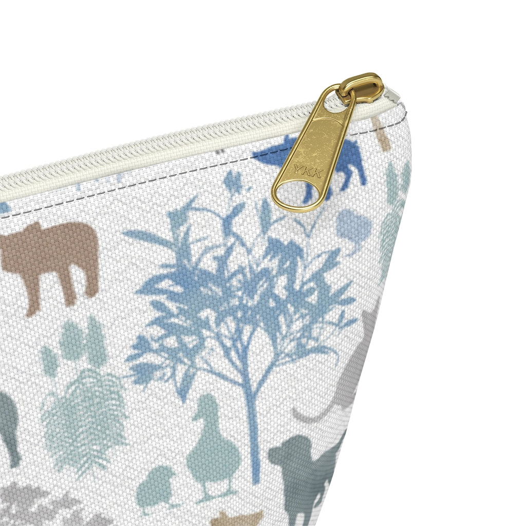 On the Farm Accessory Pouch w T-bottom in Blue