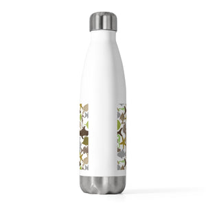 Watercolor Sea Life 20oz Insulated Bottle in Brown