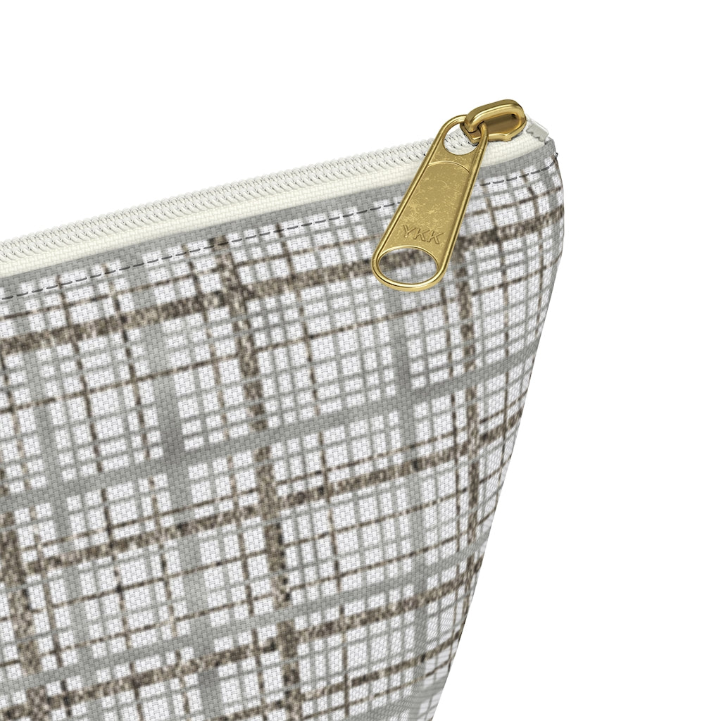 Rogers Tartan Accessory Pouch w T-bottom in Gray