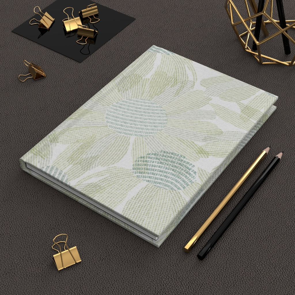Daisy Chain Code Hardcover Journal Matte in Green