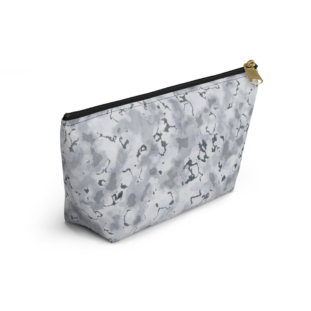 Carrara Marble Accessory Pouch w T-bottom in Gray