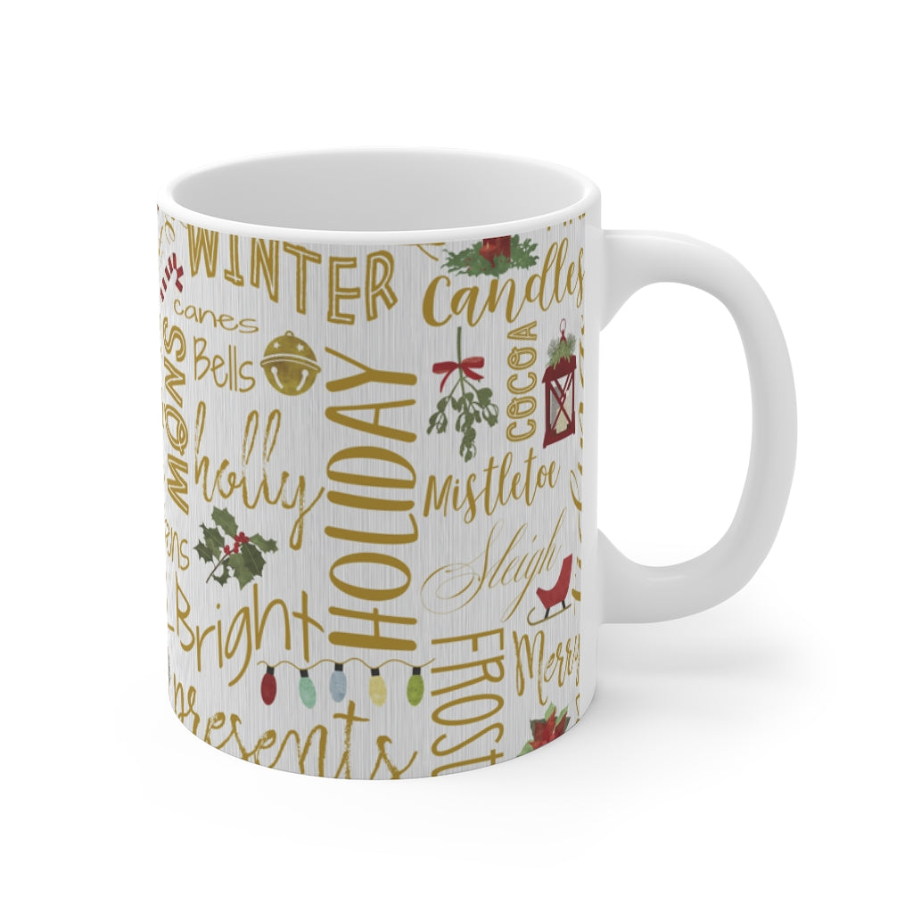 Holiday Cheer Mug in Gold