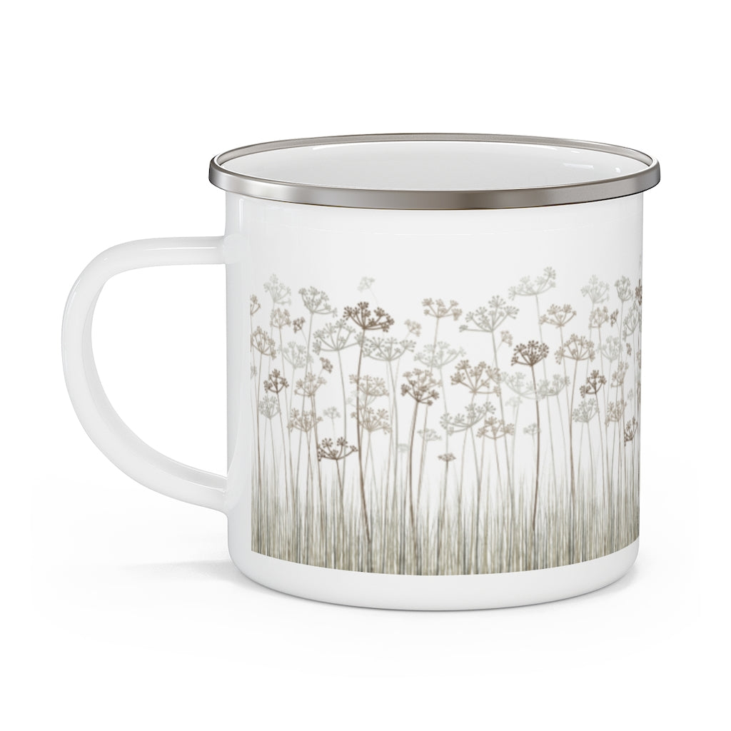 Message Code Enamel Mug in Gray