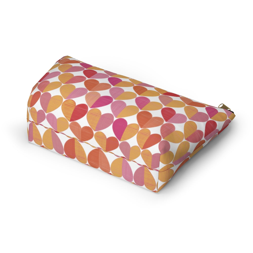 Love Accessory Pouch w T-bottom in Red