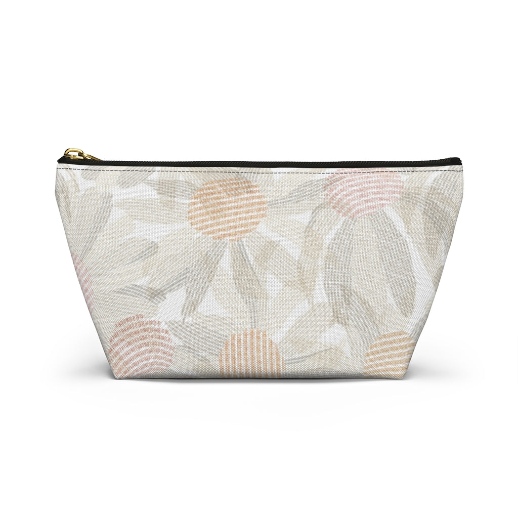 Daisy Chain Code Accessory Pouch w T-bottom in Brown