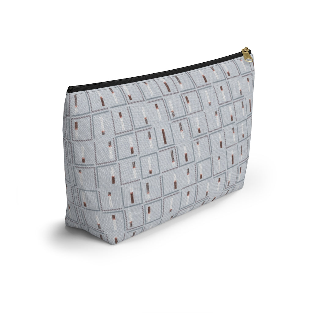 Pencil to Paper Accessory Pouch w T-bottom in Blue